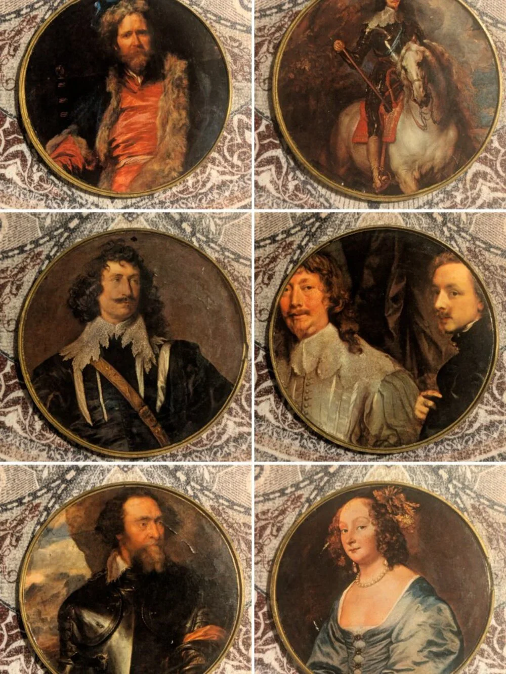 HEMA Vintage 1960s Spanish Coaster Set - Baroque Old Master Portraits - Set of 6